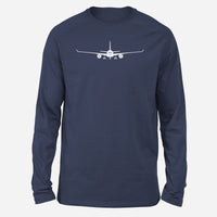 Thumbnail for Airbus A350 Silhouette Designed Long-Sleeve T-Shirts