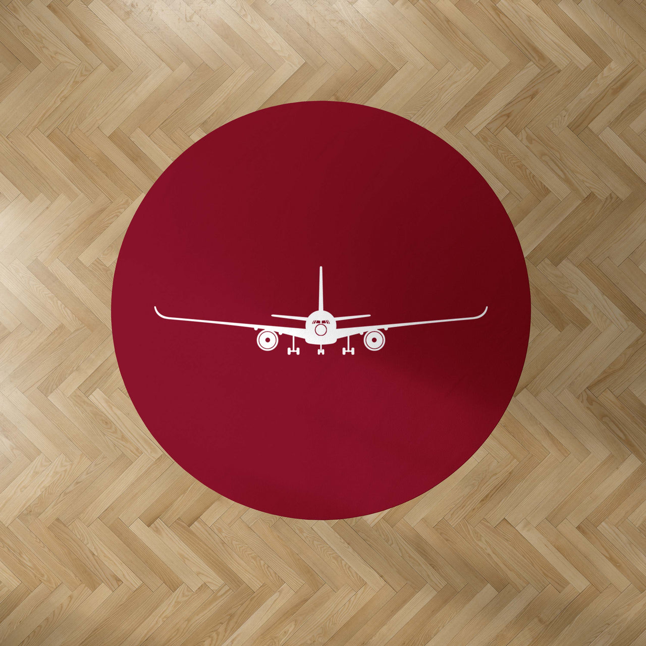 Airbus A350 Silhouette Designed Carpet & Floor Mats (Round)