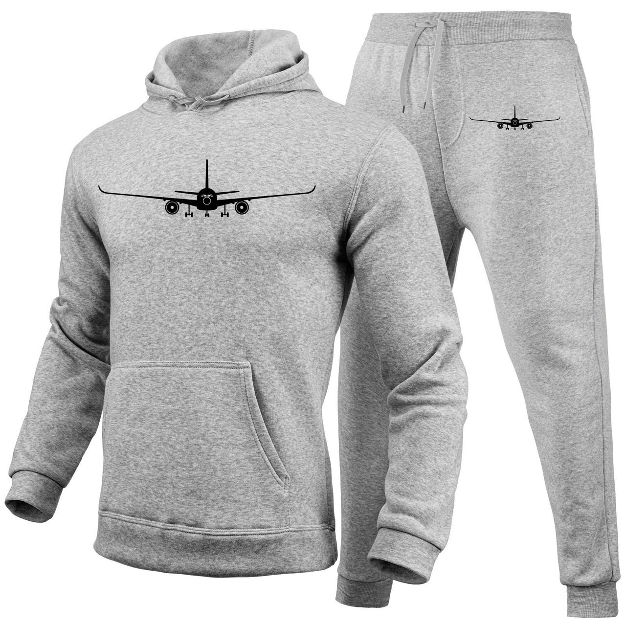 Airbus A350 Silhouette Designed Hoodies & Sweatpants Set