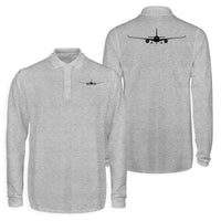 Thumbnail for Airbus A350 Silhouette Designed Long Sleeve Polo T-Shirts (Double-Side)