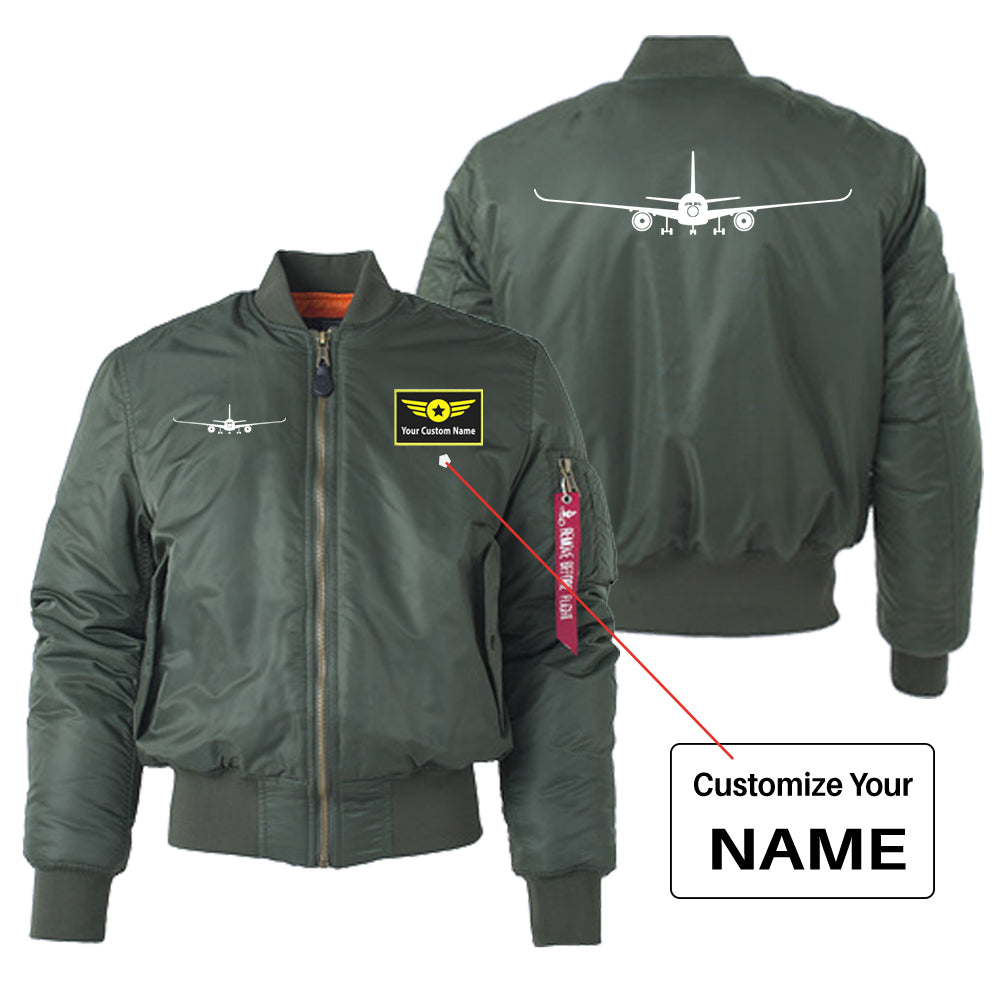 Airbus A350 Silhouette Designed "Women" Bomber Jackets