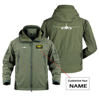 Thumbnail for Airbus A350 Silhouette Designed Military Jackets (Customizable)