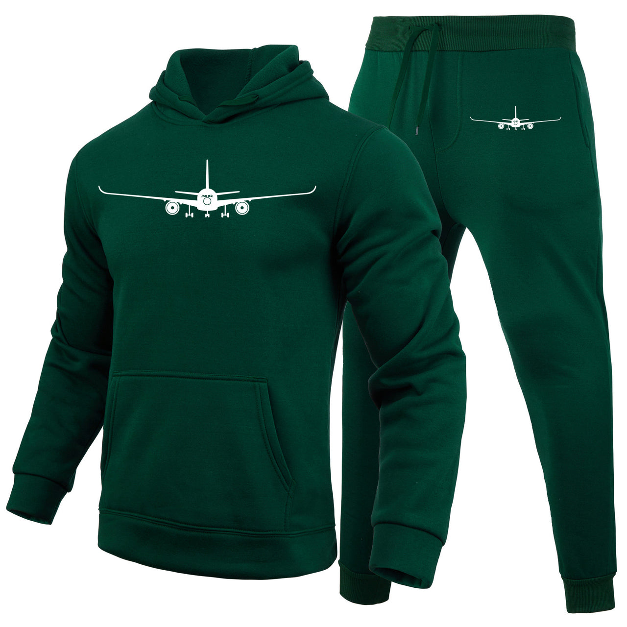 Airbus A350 Silhouette Designed Hoodies & Sweatpants Set