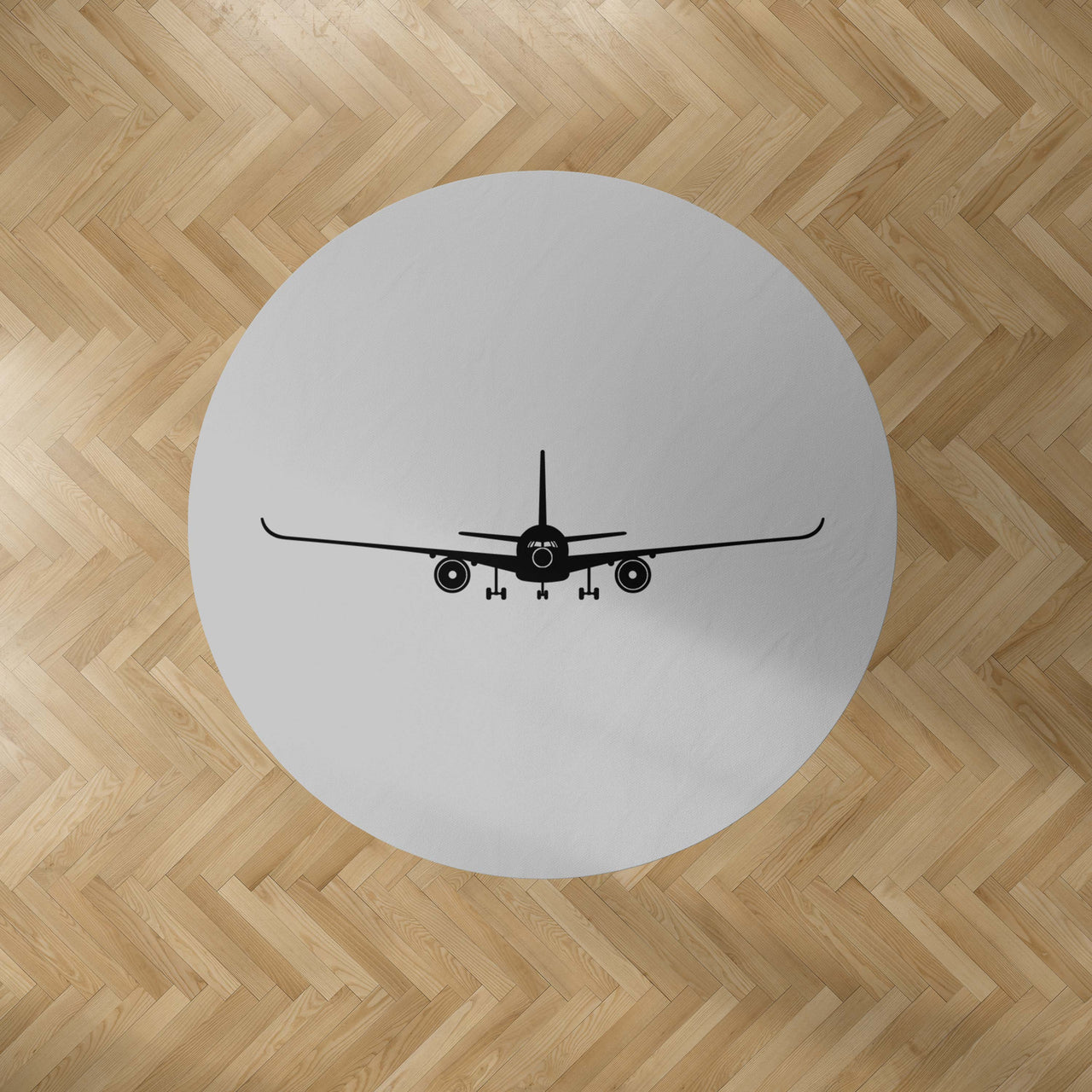 Airbus A350 Silhouette Designed Carpet & Floor Mats (Round)