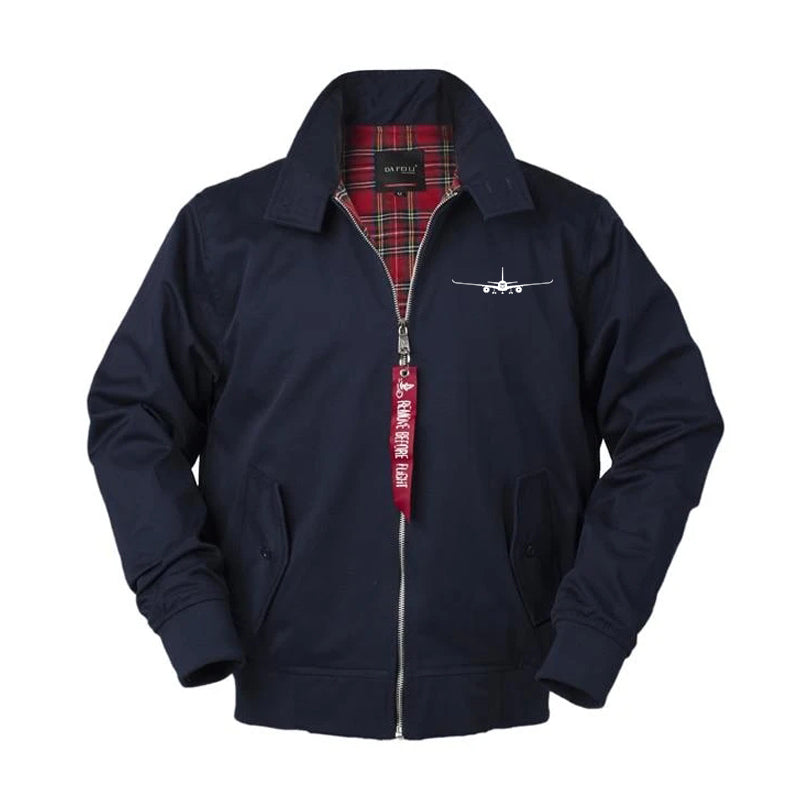 Airbus A350 Silhouette Designed Vintage Style Jackets