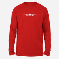 Thumbnail for Airbus A350 Silhouette Designed Long-Sleeve T-Shirts