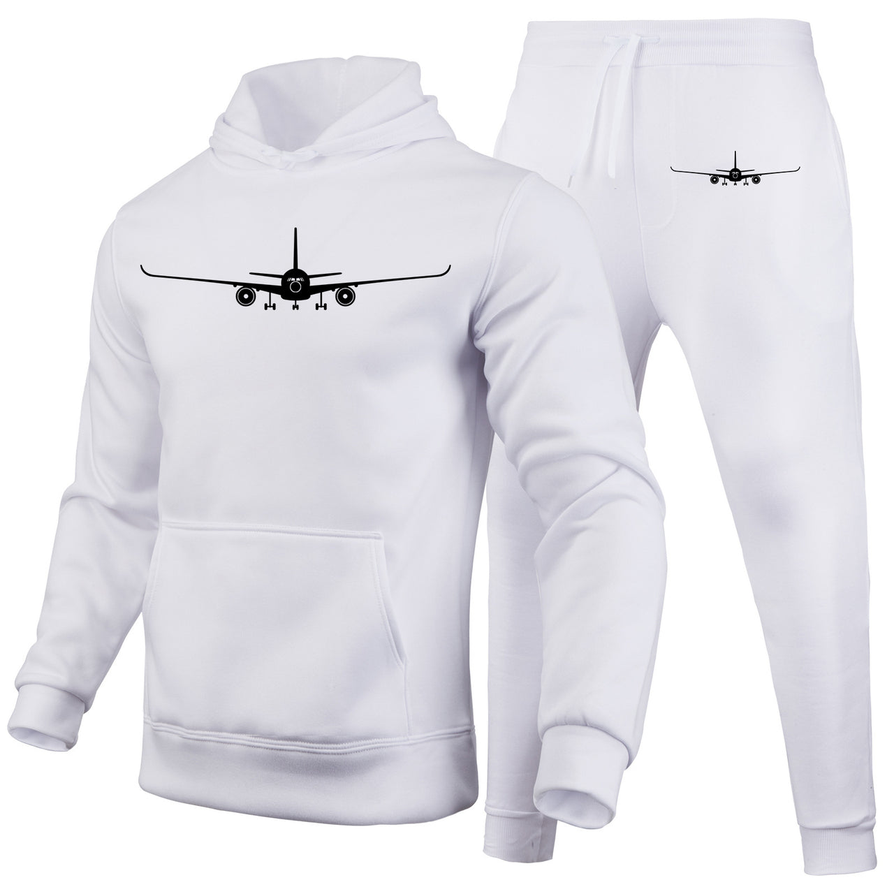 Airbus A350 Silhouette Designed Hoodies & Sweatpants Set