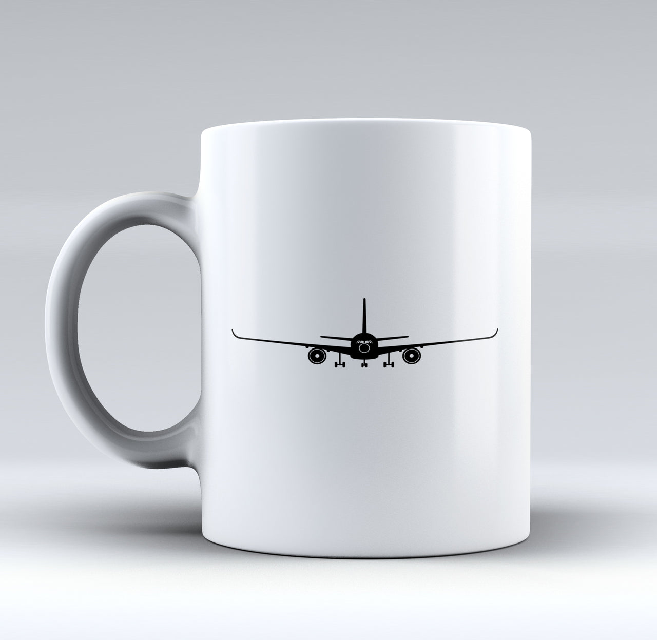 Airbus A350 Silhouette Designed Mugs