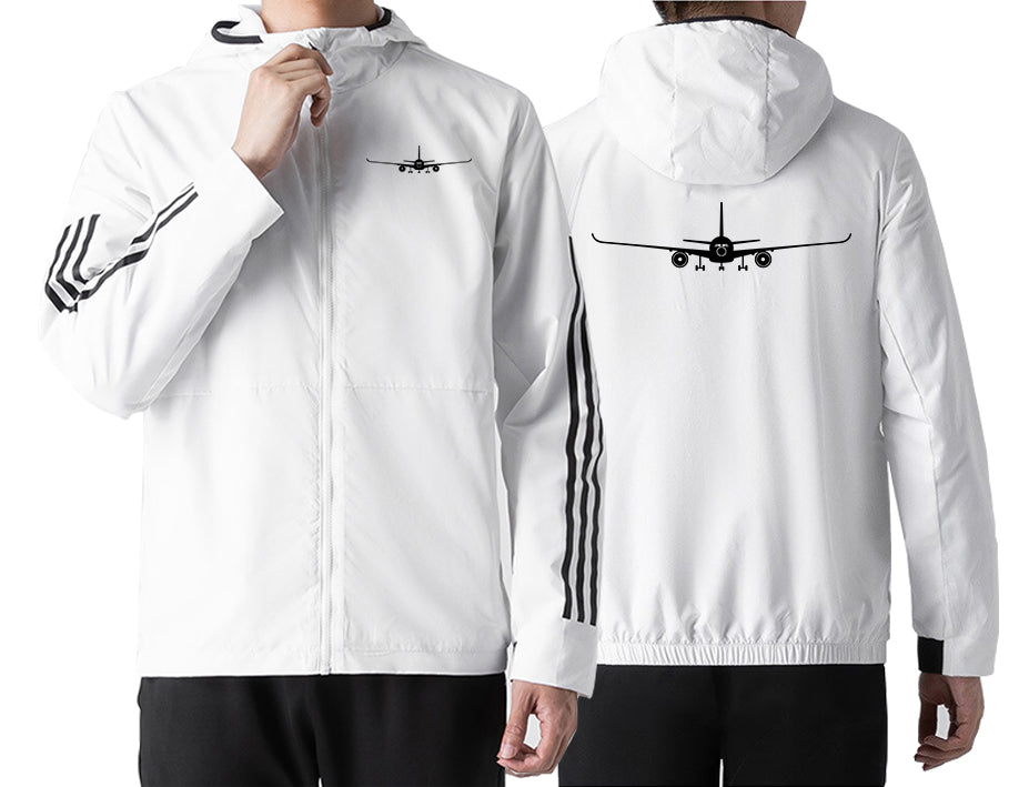 Airbus A350 Silhouette Designed Windbreaker Jackets