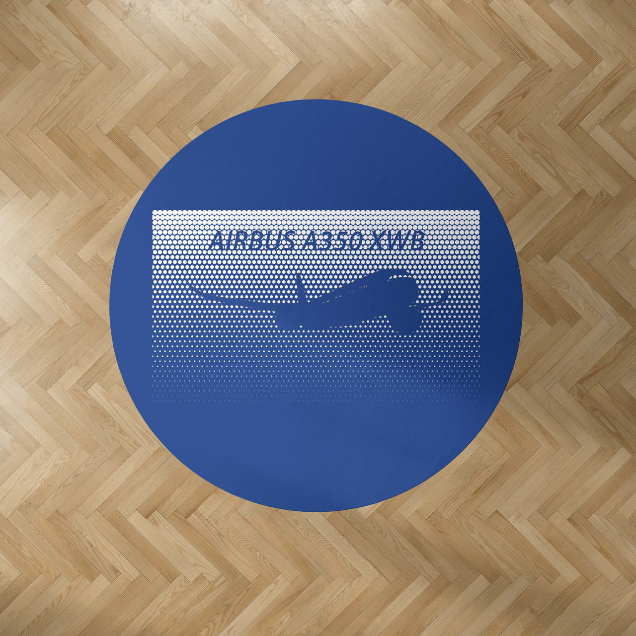 Airbus A350XWB & Dots Designed Carpet & Floor Mats (Round)