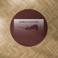 Thumbnail for Airbus A350XWB & Dots Designed Carpet & Floor Mats (Round)