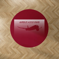 Thumbnail for Airbus A350XWB & Dots Designed Carpet & Floor Mats (Round)