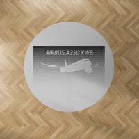 Thumbnail for Airbus A350XWB & Dots Designed Carpet & Floor Mats (Round)