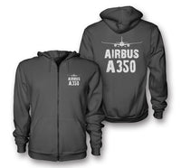 Thumbnail for Airbus A350 & Plane Designed Zipped Hoodies