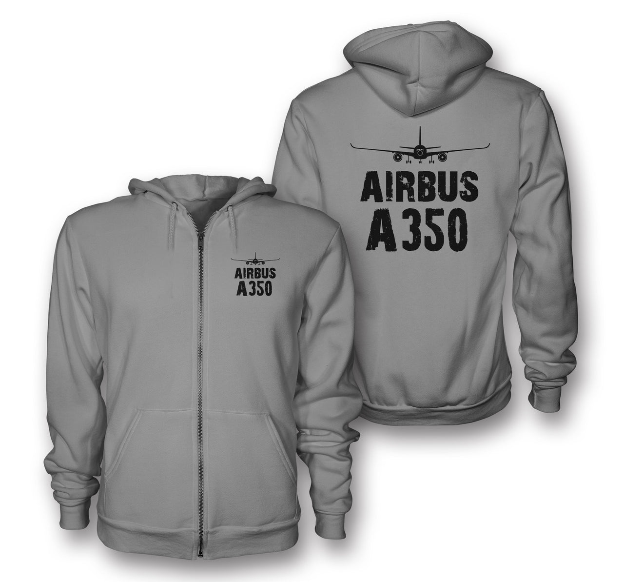 Airbus A350 & Plane Designed Zipped Hoodies