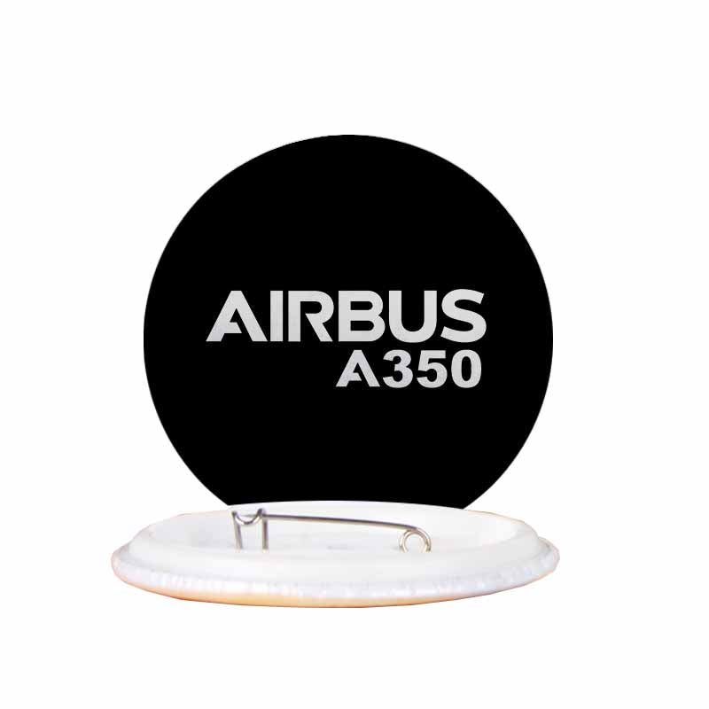 Airbus A350 & Text Designed Pins