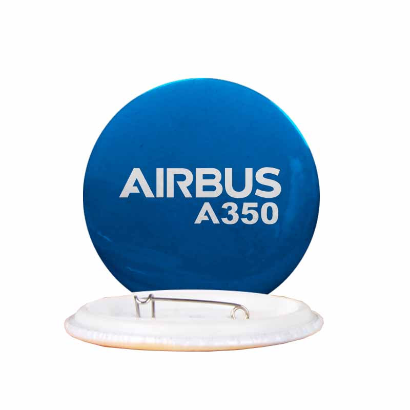 Airbus A350 & Text Designed Pins