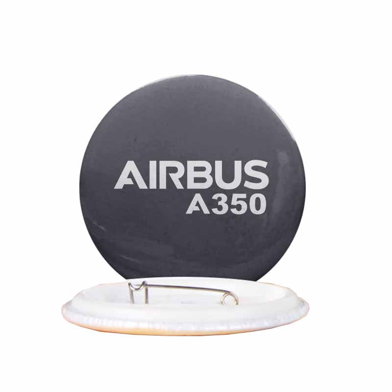 Airbus A350 & Text Designed Pins