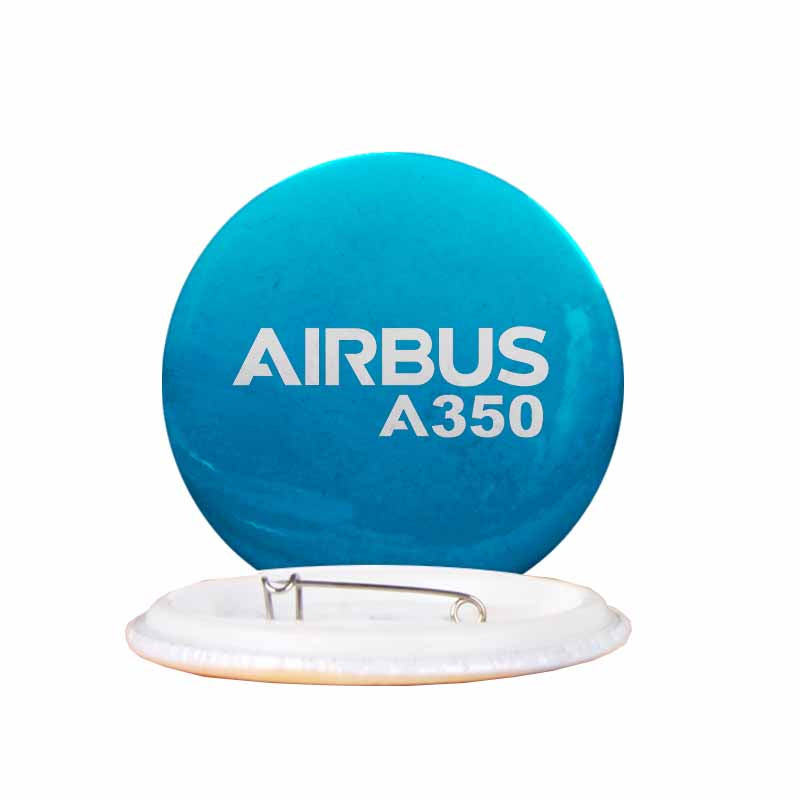 Airbus A350 & Text Designed Pins