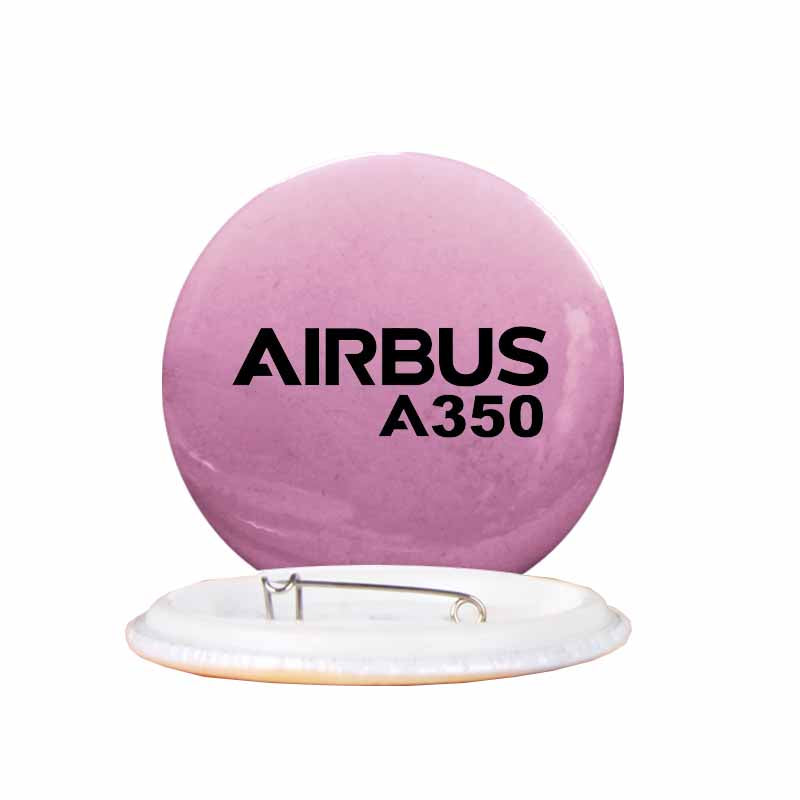 Airbus A350 & Text Designed Pins