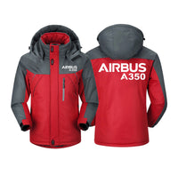 Thumbnail for Airbus A350 & Text Designed Thick Winter Jackets