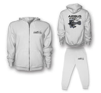 Thumbnail for Airbus A350 & Trent XWB Engine Designed Zipped Hoodies & Sweatpants Set