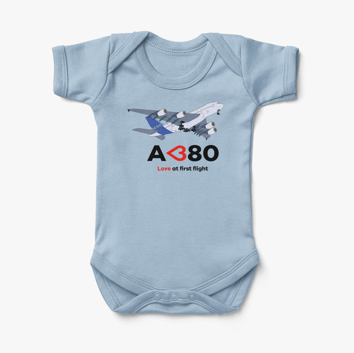 Airbus A380 Love at first flight Designed Baby Bodysuits