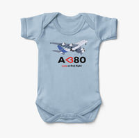 Thumbnail for Airbus A380 Love at first flight Designed Baby Bodysuits