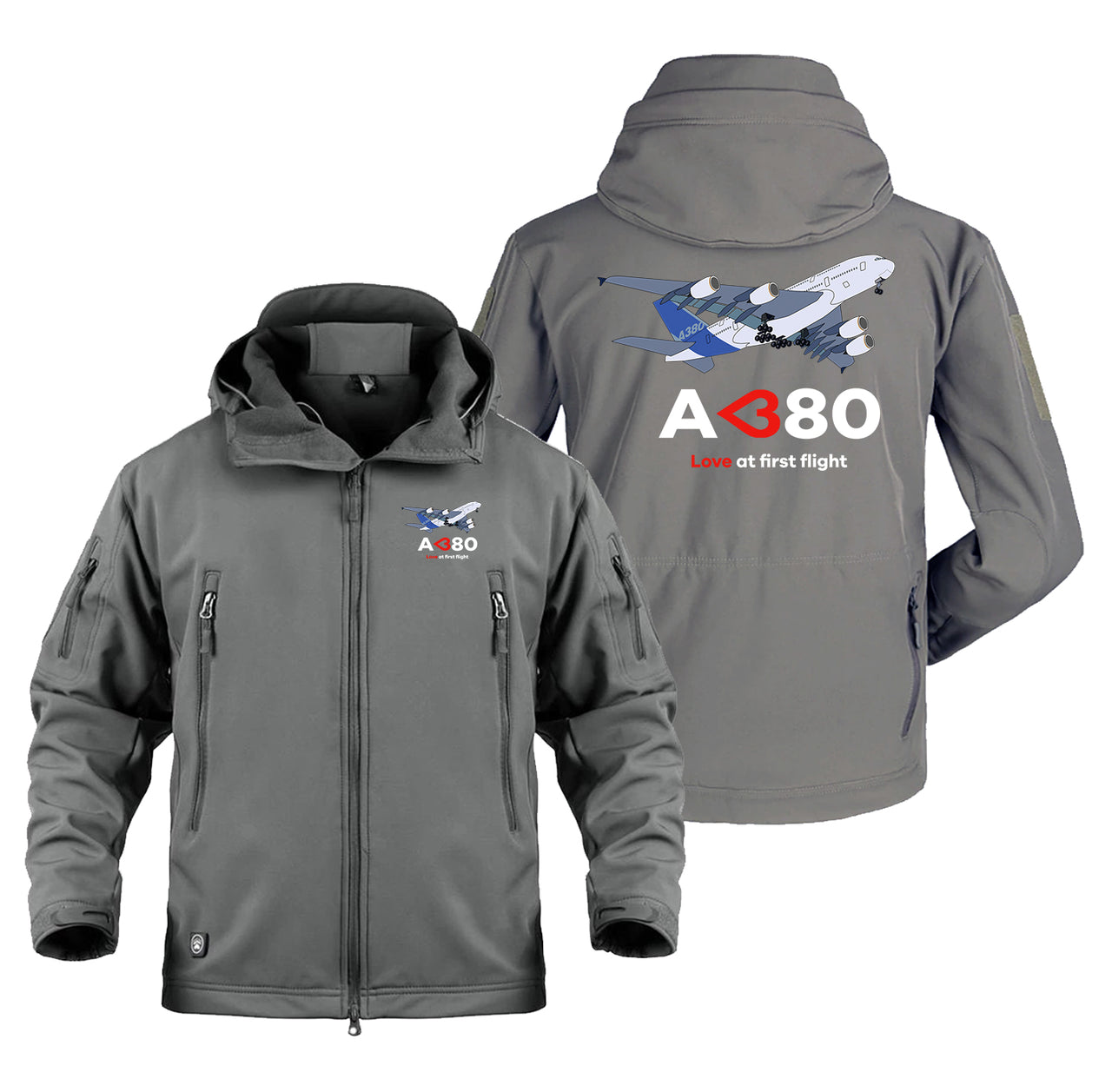 Airbus A380 Love at first flight Designed Military Jackets (Customizable)
