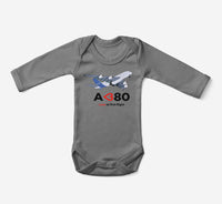 Thumbnail for Airbus A380 Love at first flight Designed Baby Bodysuits