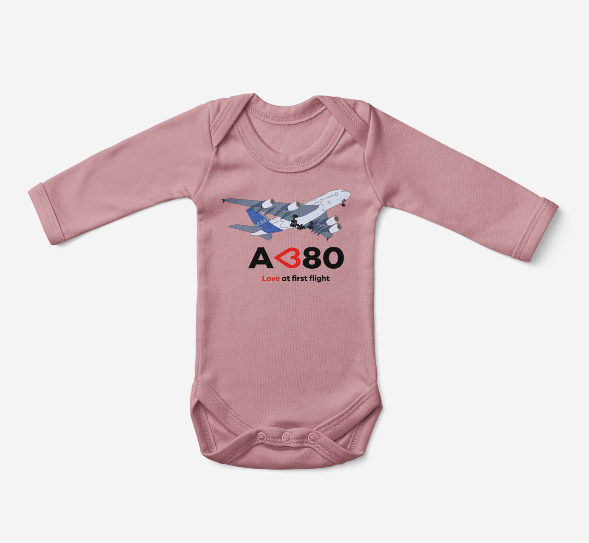 Airbus A380 Love at first flight Designed Baby Bodysuits