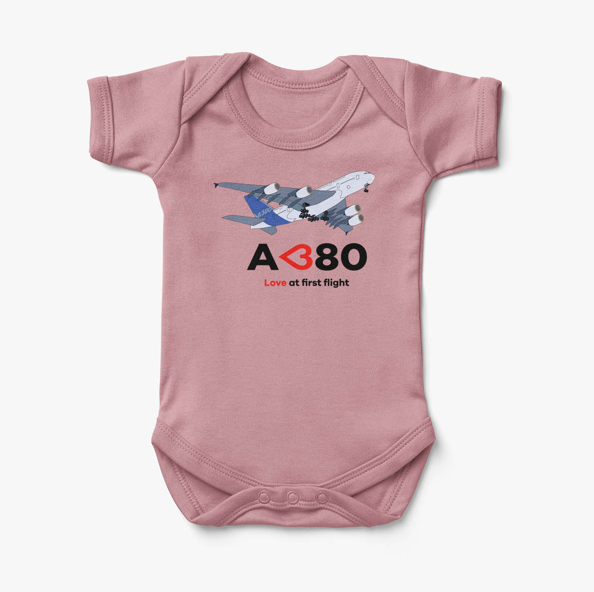 Airbus A380 Love at first flight Designed Baby Bodysuits