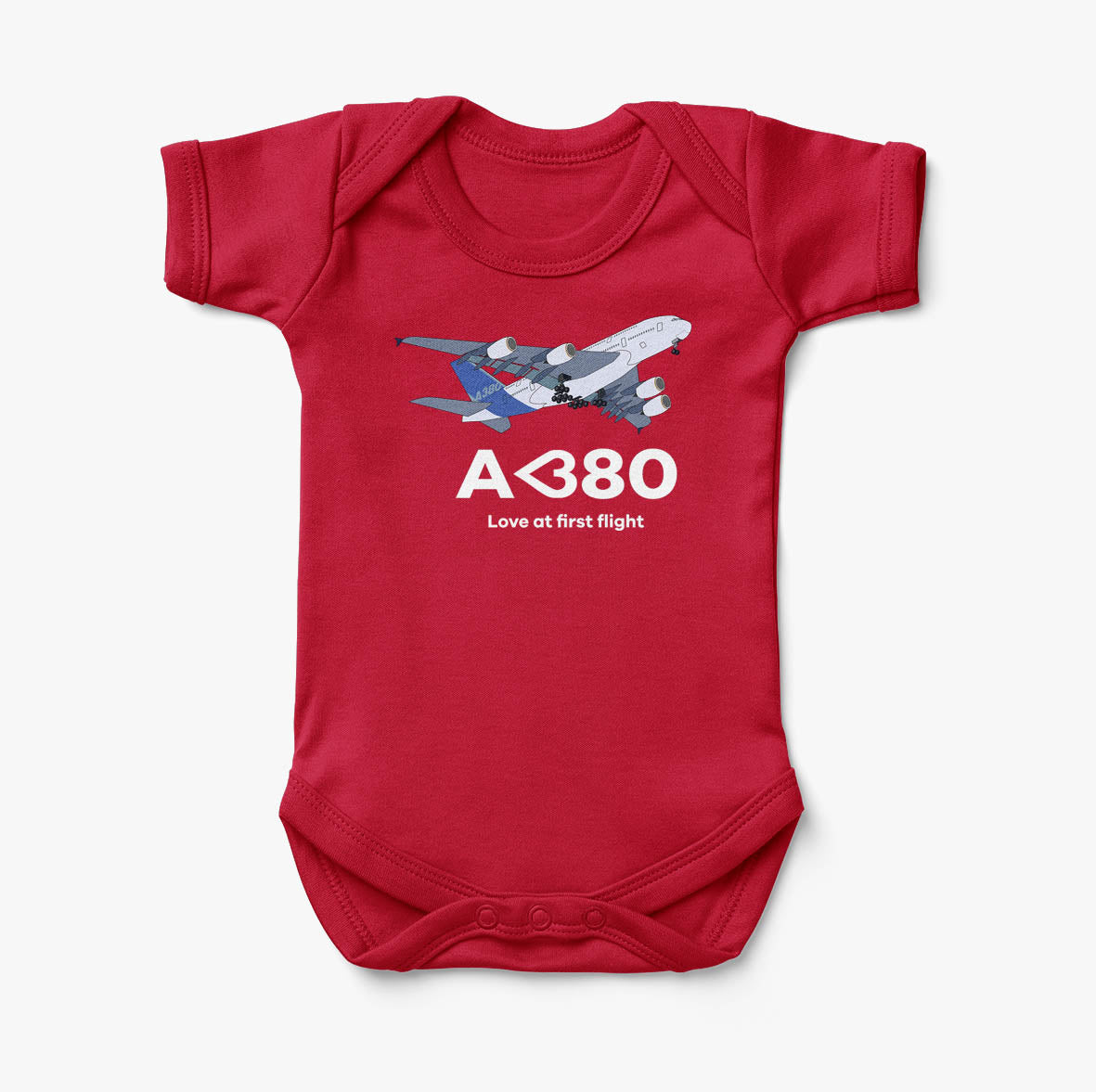 Airbus A380 Love at first flight Designed Baby Bodysuits