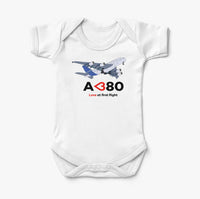 Thumbnail for Airbus A380 Love at first flight Designed Baby Bodysuits