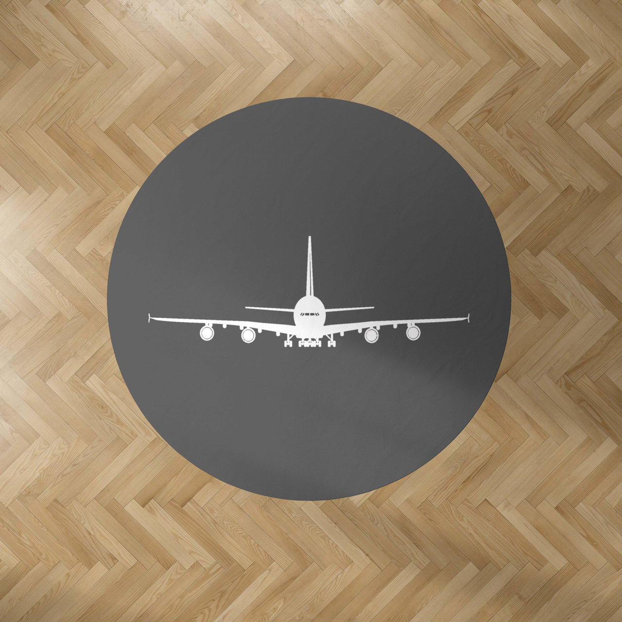 Airbus A380 Silhouette Designed Carpet & Floor Mats (Round)