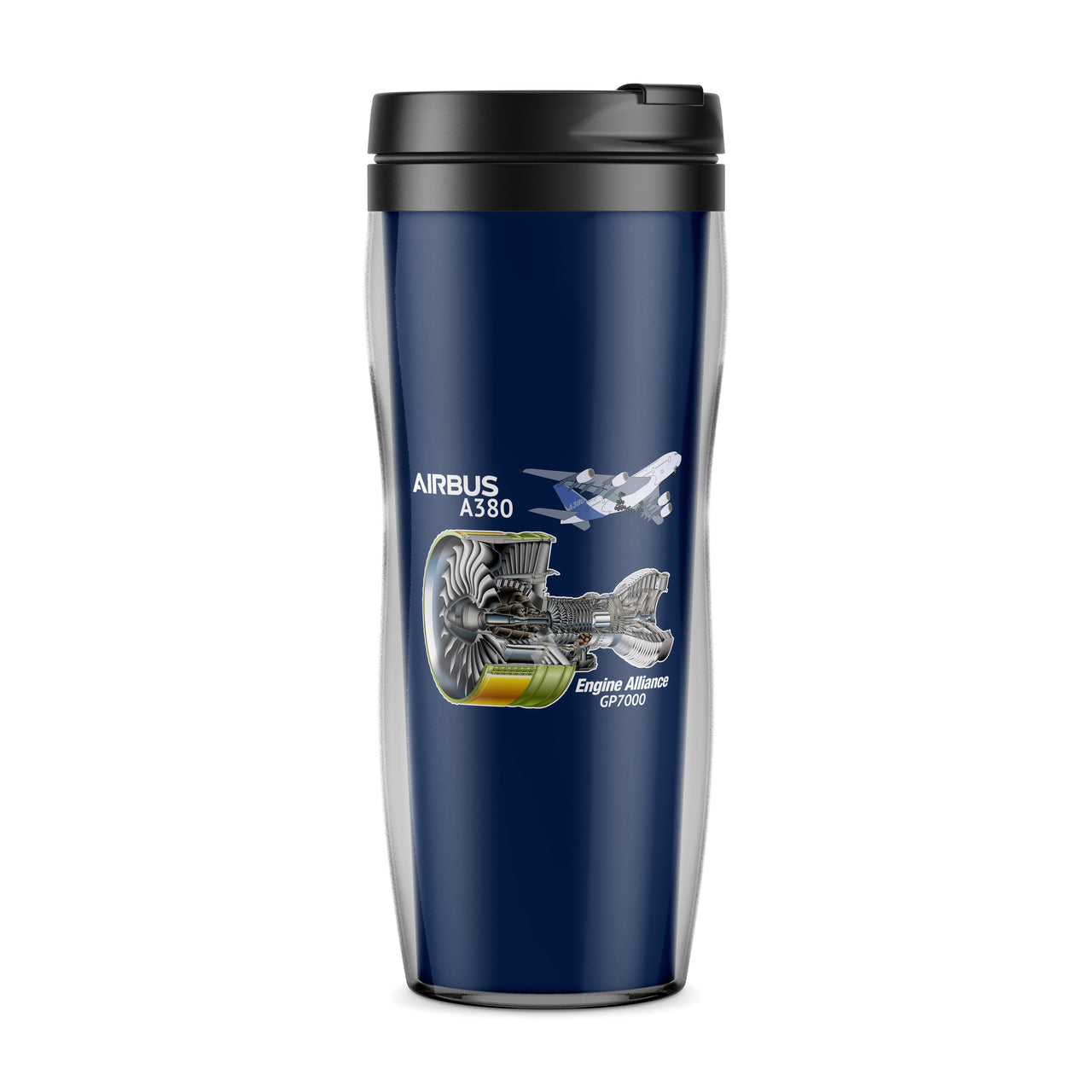 Airbus A380 & GP7000 Engine Designed Plastic Travel Mugs