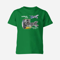 Thumbnail for Airbus A380 & GP7000 Engine Designed Children T-Shirts