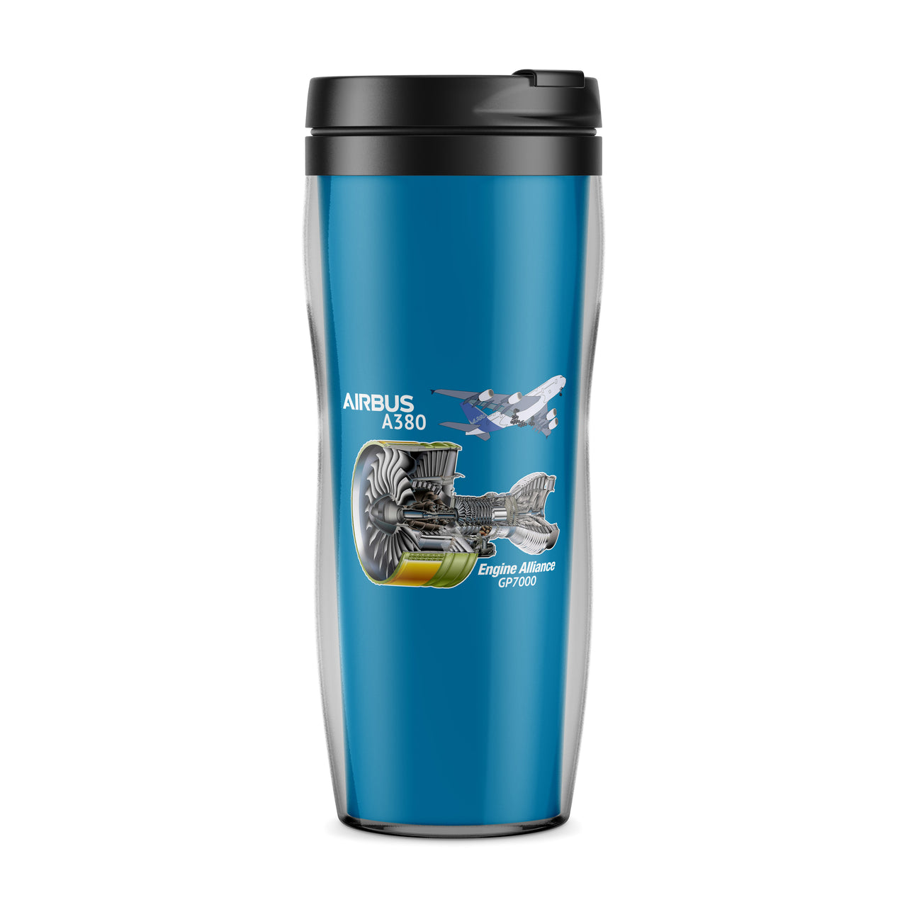 Airbus A380 & GP7000 Engine Designed Plastic Travel Mugs