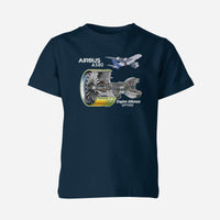 Thumbnail for Airbus A380 & GP7000 Engine Designed Children T-Shirts