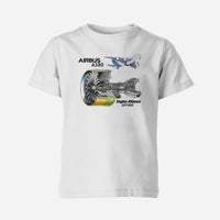 Thumbnail for Airbus A380 & GP7000 Engine Designed Children T-Shirts