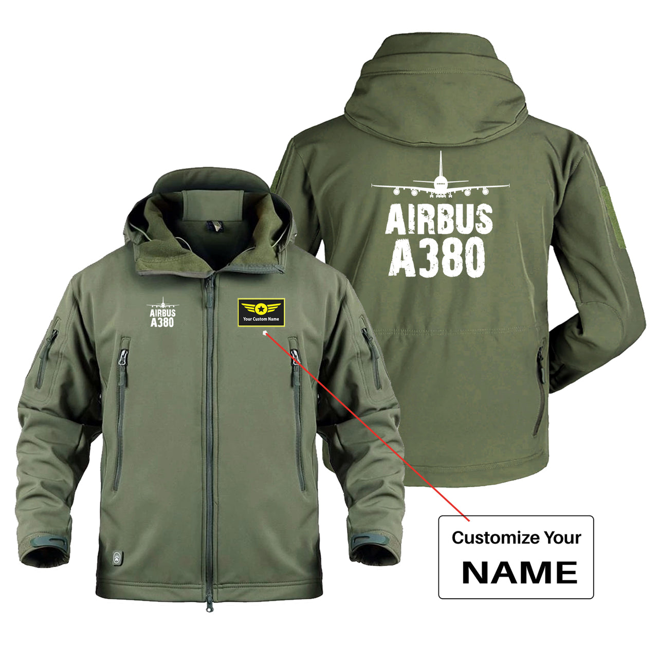 Airbus A380 & Plane Designed Military Jackets (Customizable)