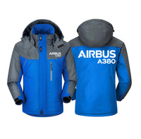 Thumbnail for Airbus A380 & Text Designed Thick Winter Jackets