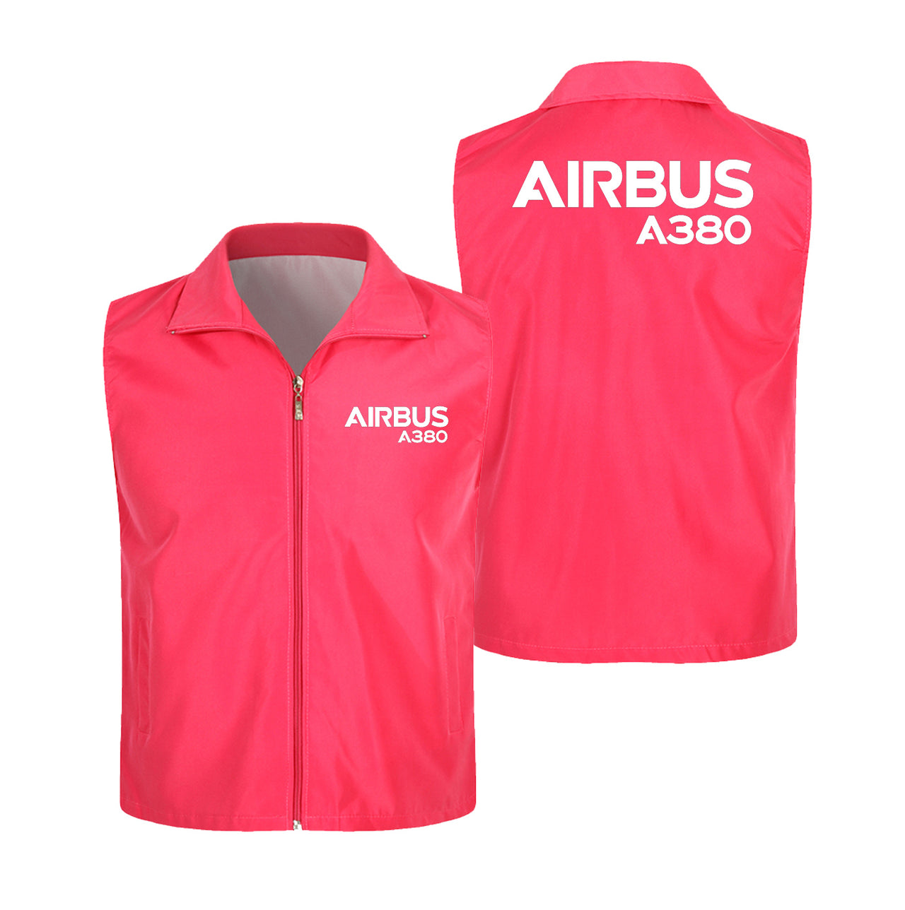 Airbus A380 & Text Designed Thin Style Vests