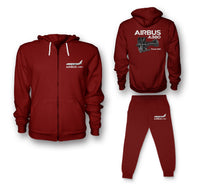 Thumbnail for Airbus A380 & Trent 900 Engine Designed Zipped Hoodies & Sweatpants Set