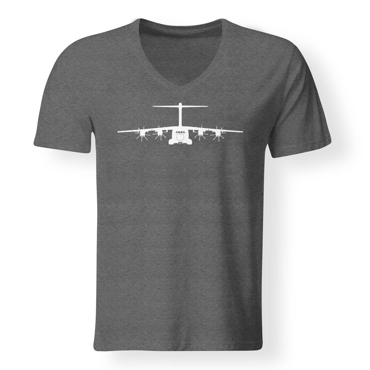 Airbus A400M Silhouette Designed V-Neck T-Shirts