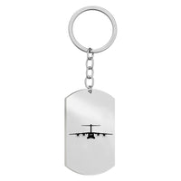 Thumbnail for Airbus A400M Silhouette Designed Stainless Steel Key Chains (Double Side)