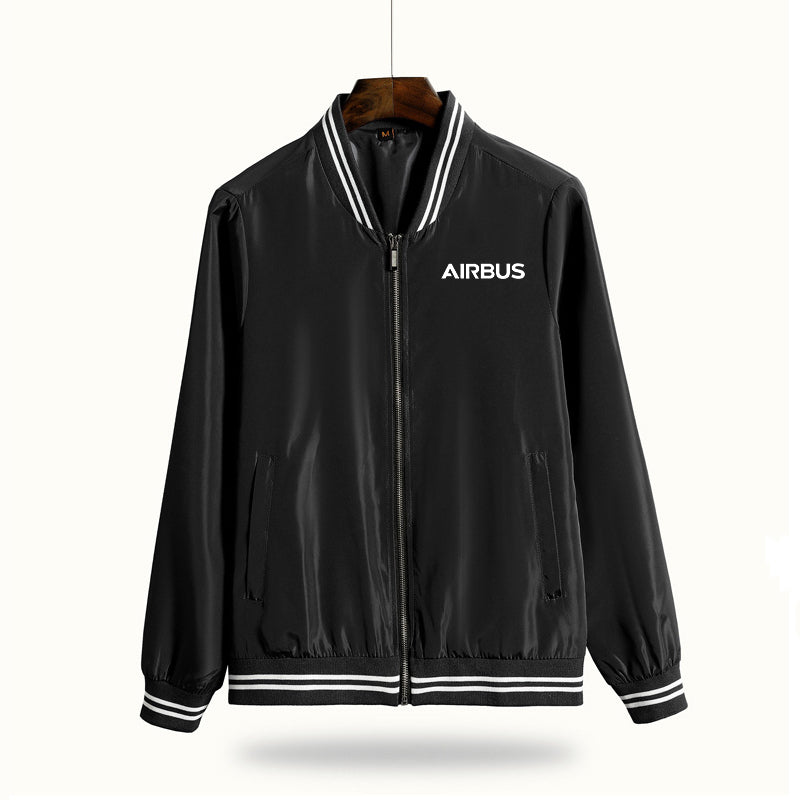 Airbus & Text Designed Thin Spring Jackets