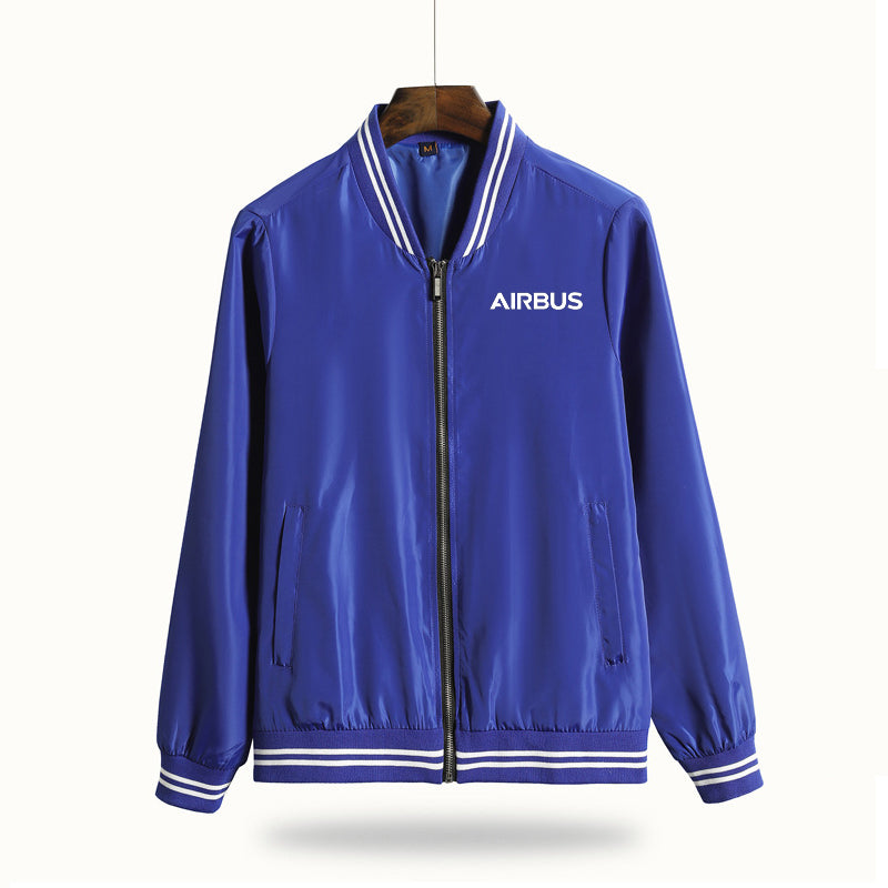 Airbus & Text Designed Thin Spring Jackets