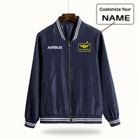 Thumbnail for Airbus & Text Designed Thin Spring Jackets