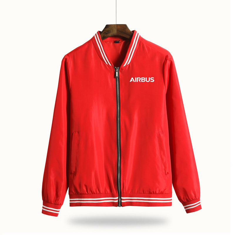 Airbus & Text Designed Thin Spring Jackets